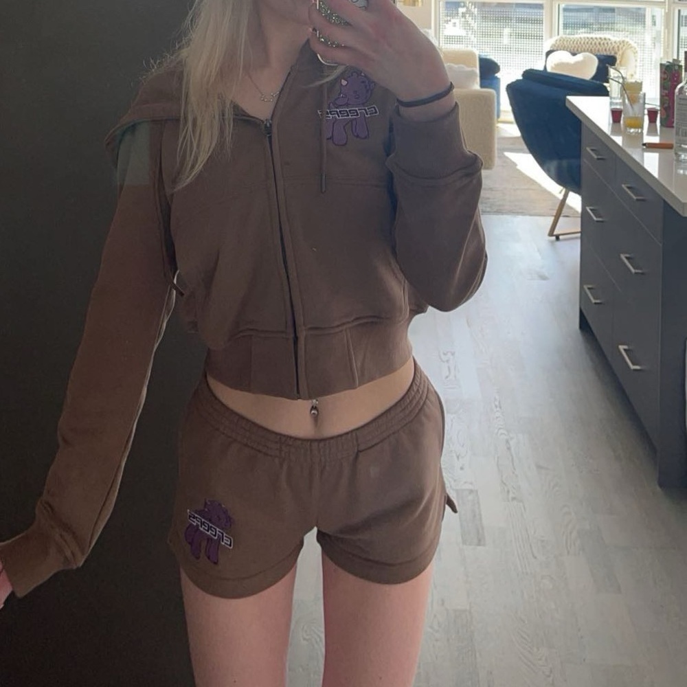 CREEPS Brown Lounge Wear Short Set XS/S